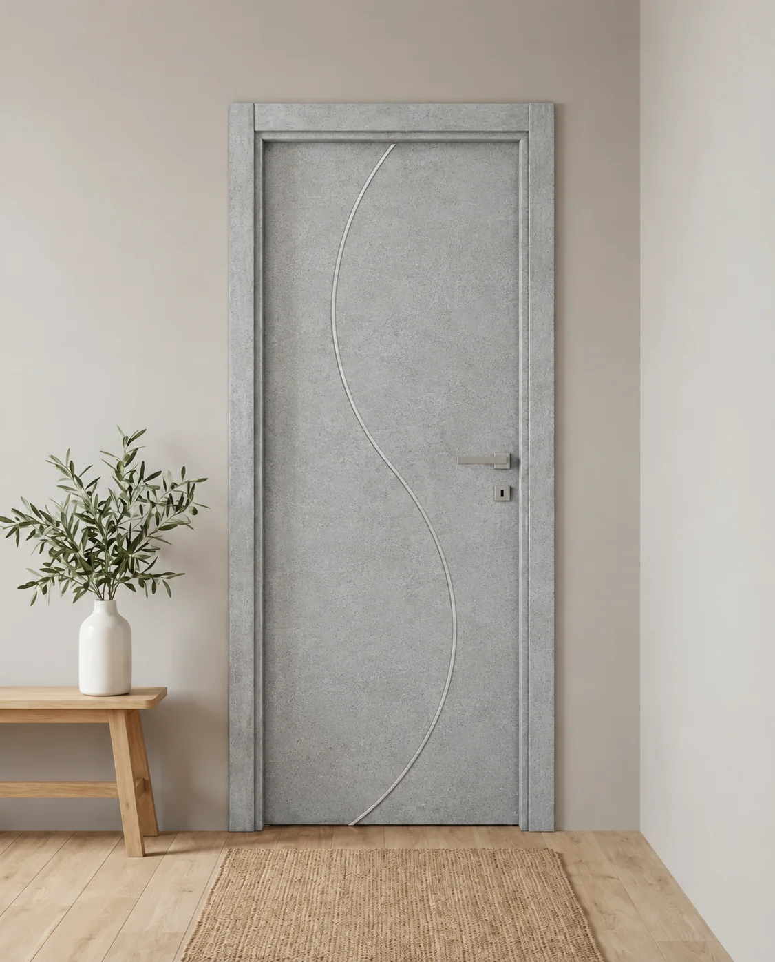 Porta interna laminata TOR-61 in Beton Maloja
