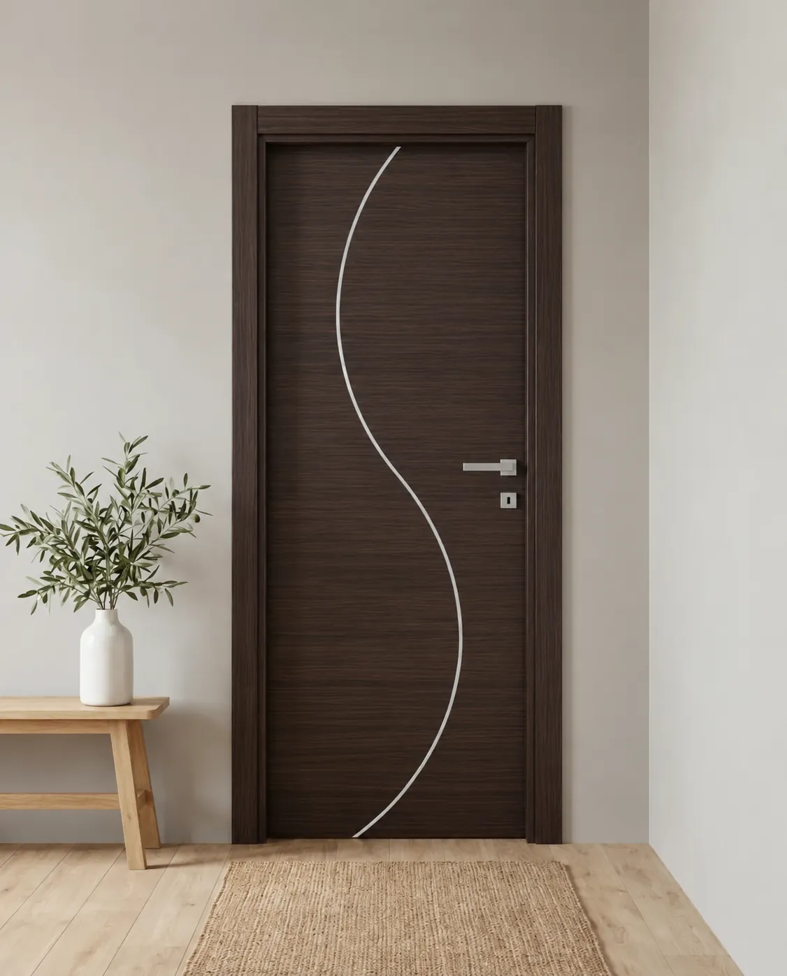 Porta interna laminata TOR-61 in Wengé
