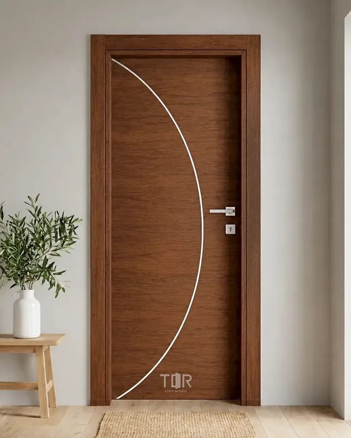 Porta interna laminata TOR-62 in Noce Naz