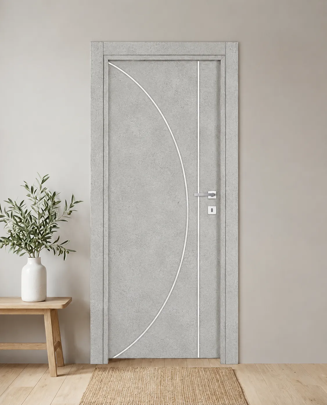 Porta interna laminata TOR-65 in Beton Maloja