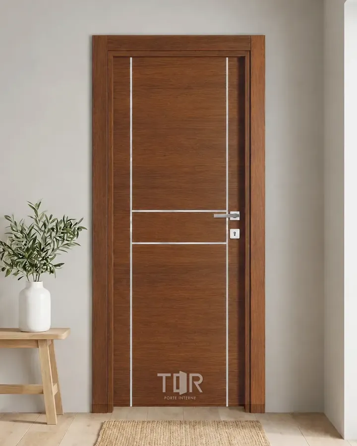 Porta interna laminata TOR-66 in Noce Naz