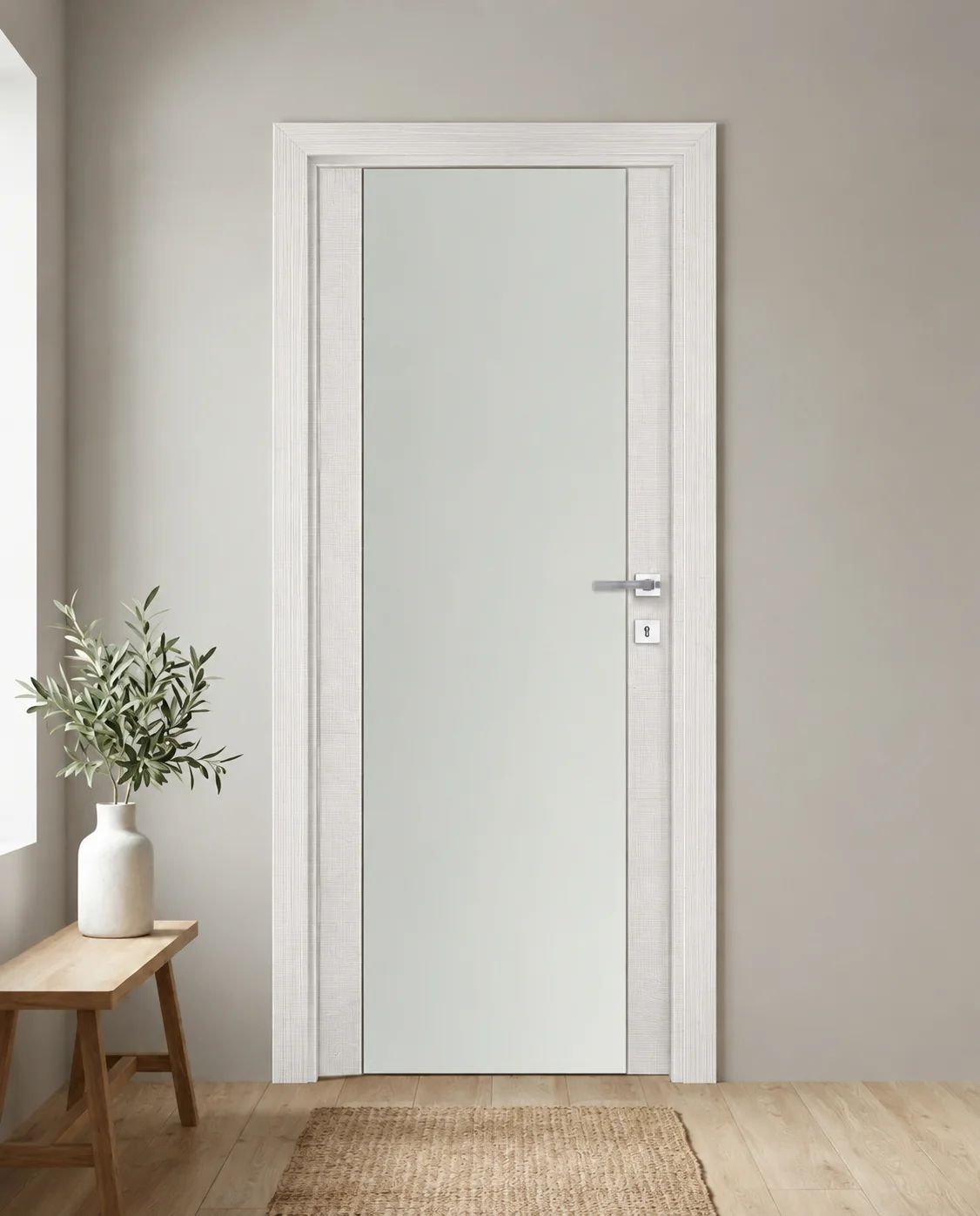 Porta interna laminata TOR-75 in Bianco Matrix