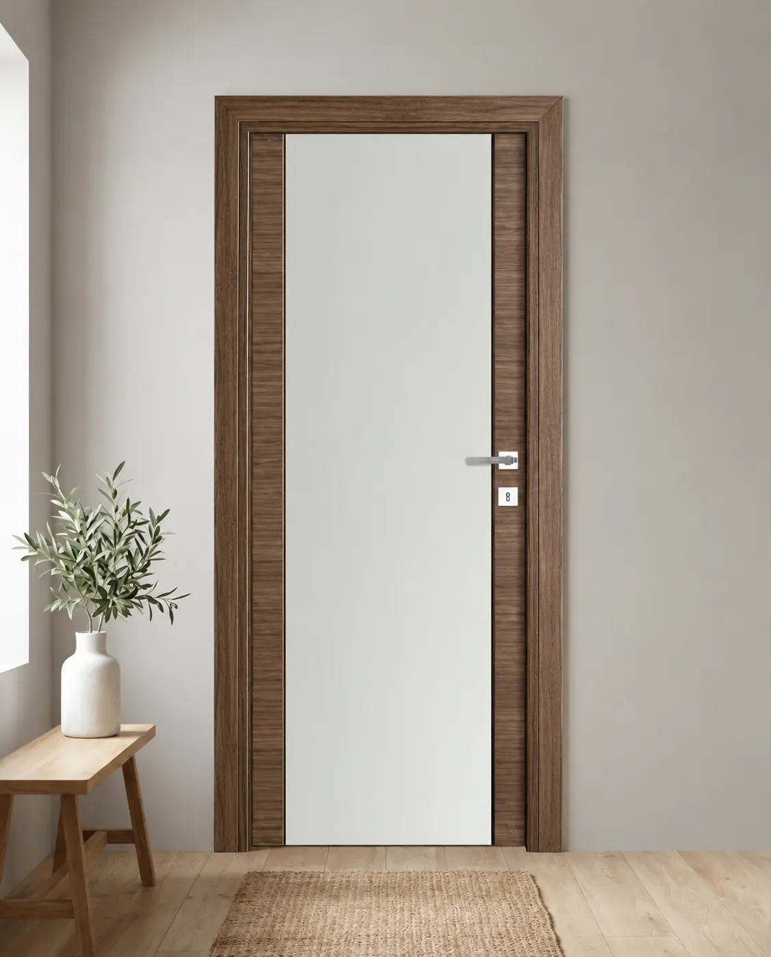 Porta interna laminata TOR-75 in Noce Alter
