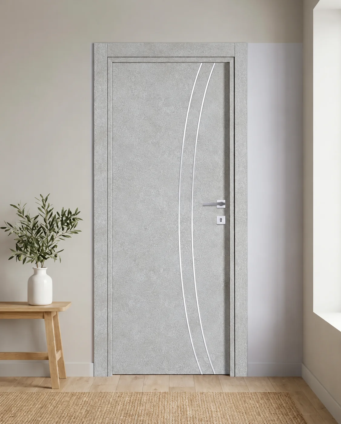 Porta interna laminata TOR-82 in Beton Maloja