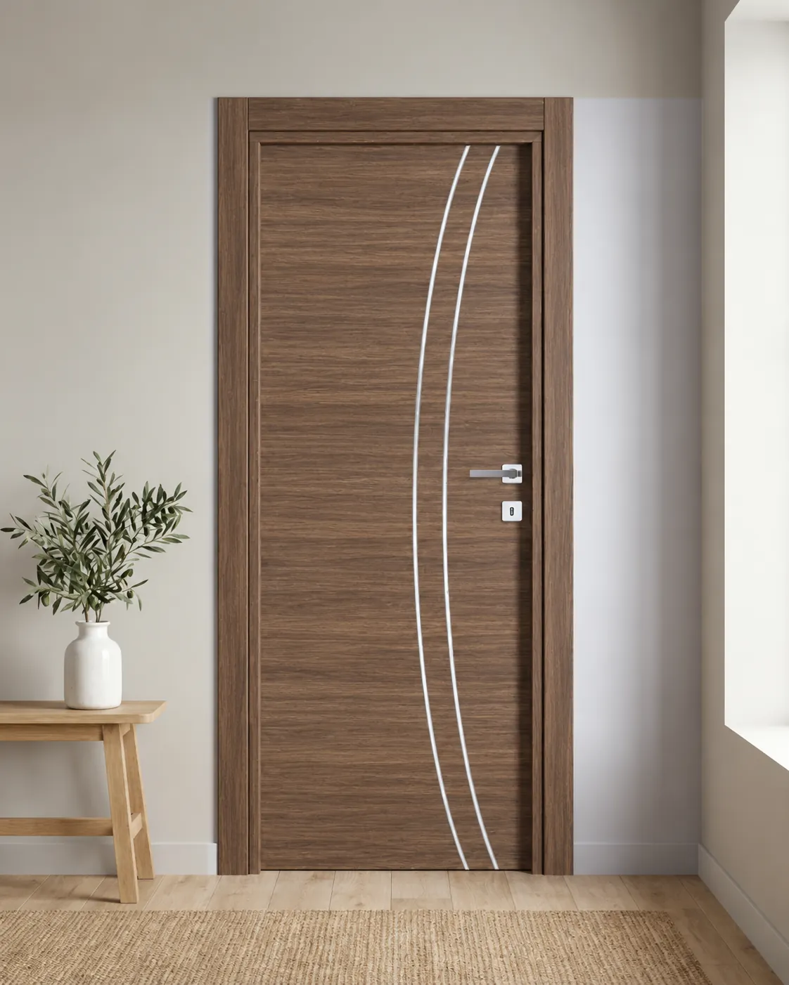 Porta interna laminata TOR-82 in Noce Alter