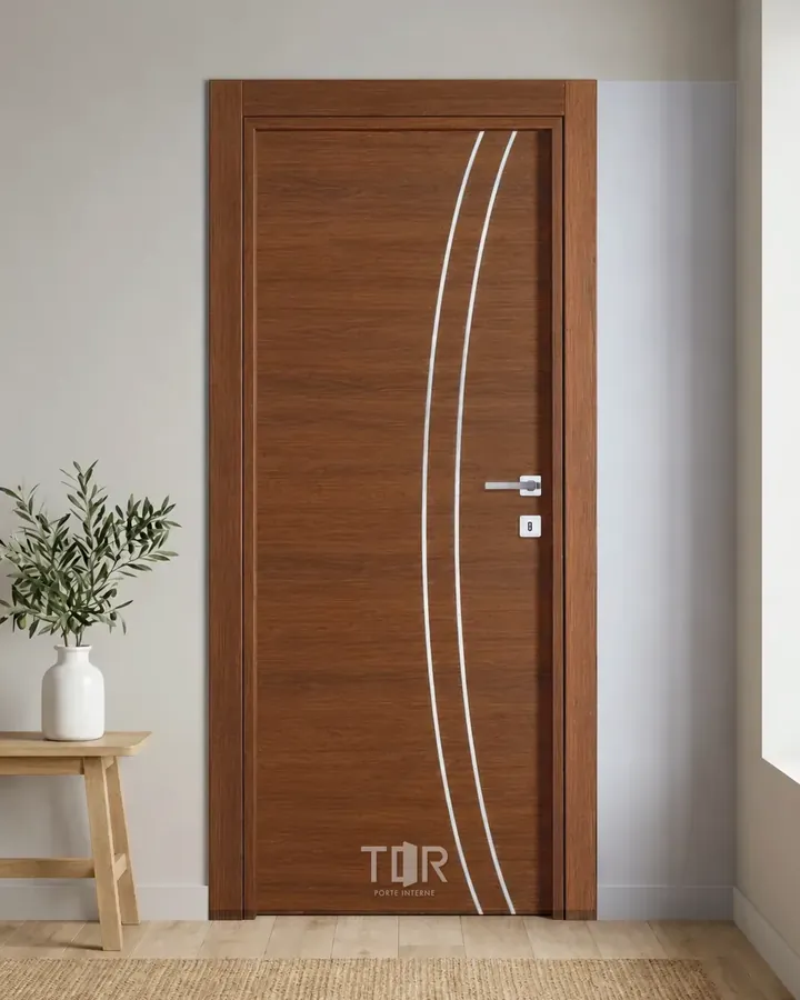 Porta interna laminata TOR-82 in Noce Naz