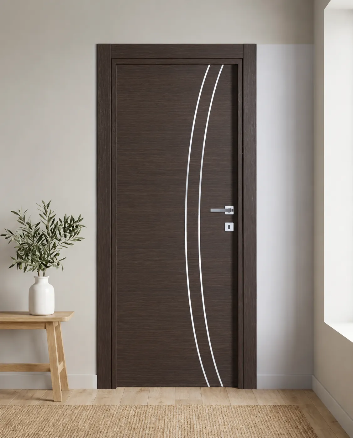 Porta interna laminata TOR-82 in Wengé