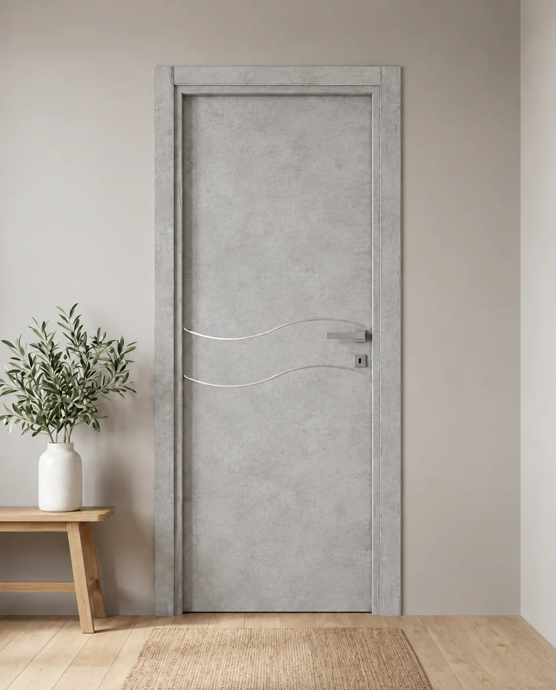Porta interna laminata TOR-83 in Beton Maloja