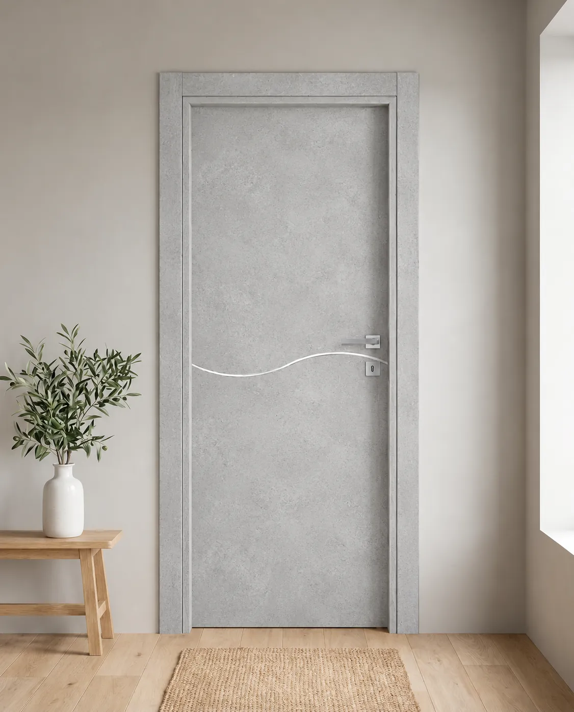 Porta interna laminata TOR-84 in Beton Maloja
