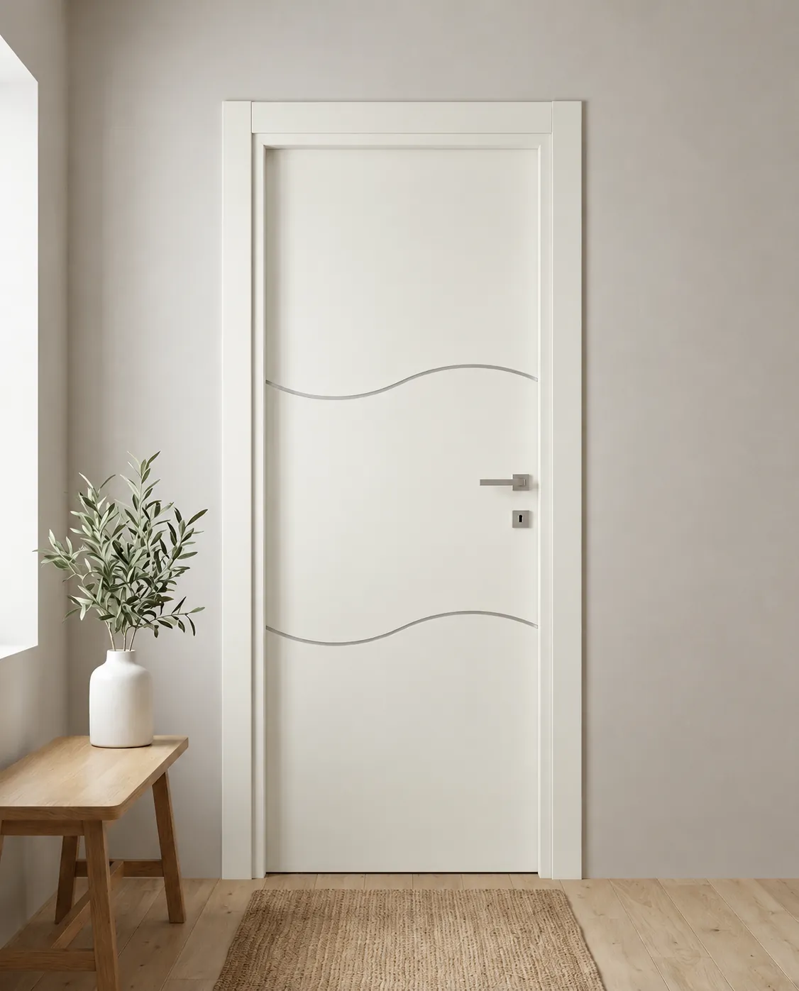 Porta interna laminata TOR-85 in Bianco