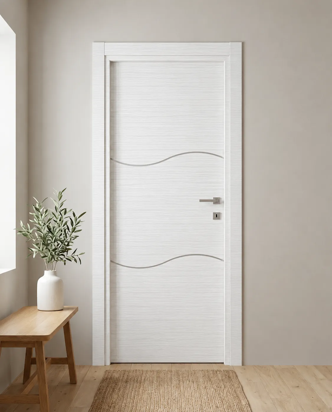 Porta interna laminata TOR-85 in Bianco Matrix