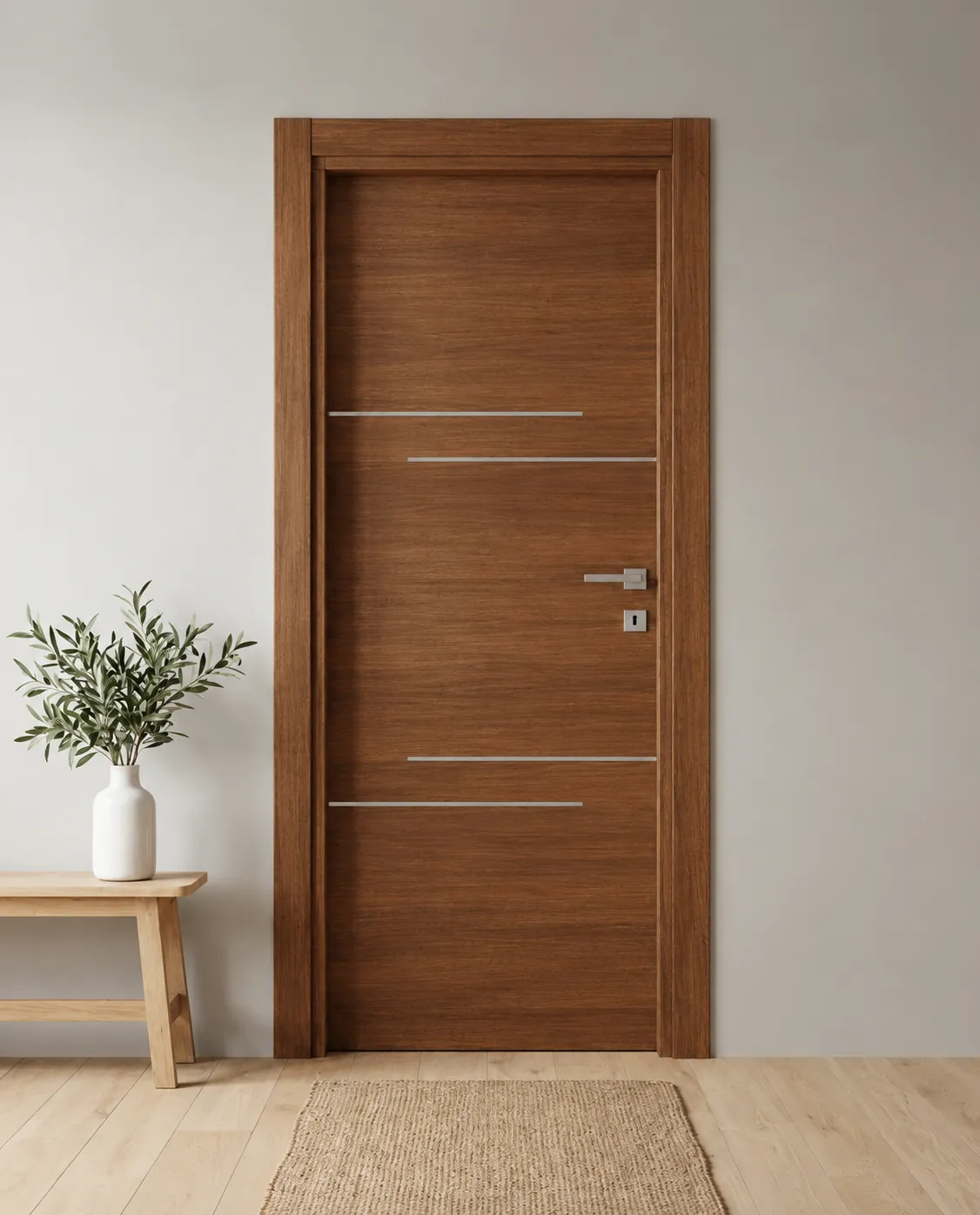Porta interna laminata TOR-86 in Noce Naz