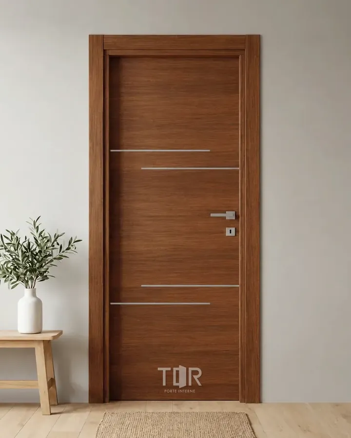 Porta interna laminata TOR-86 in Noce Naz