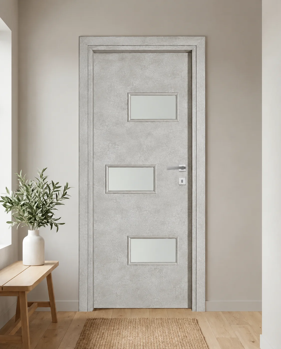 Porta interna laminata TOR-87 in Beton Maloja