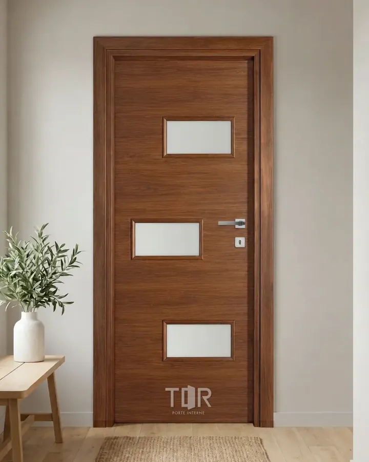 Porta interna laminata TOR-87 in Noce Naz
