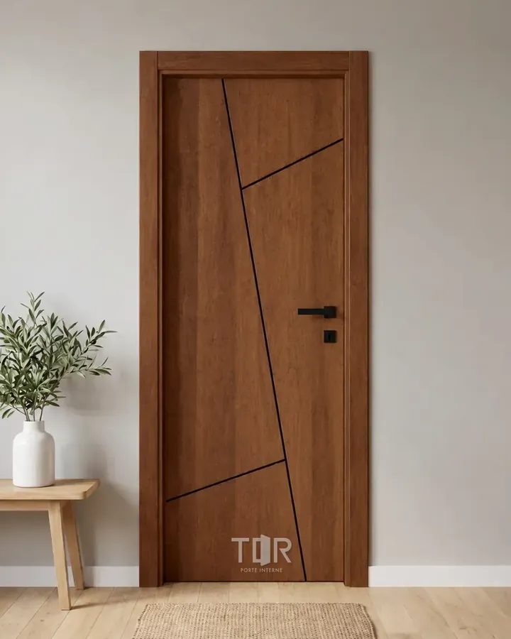 Porta interna laminata TOR-90 in Noce Naz