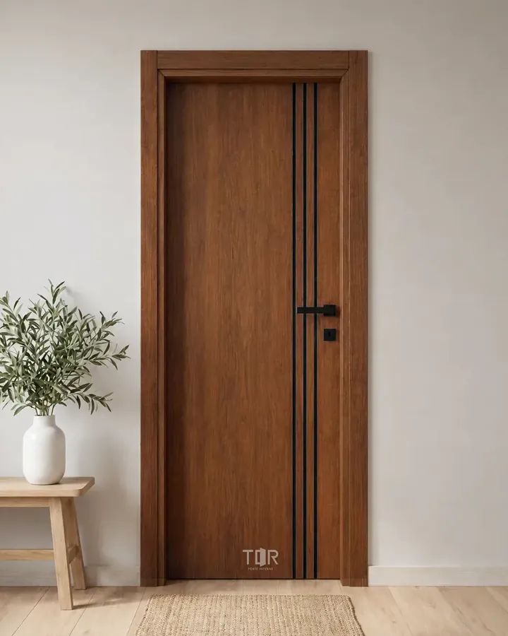 Porta interna laminata TOR-91 in Noce Naz