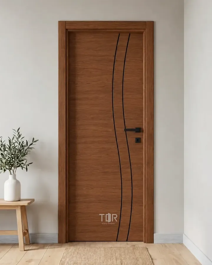 Porta interna laminata TOR-92 in Noce Naz