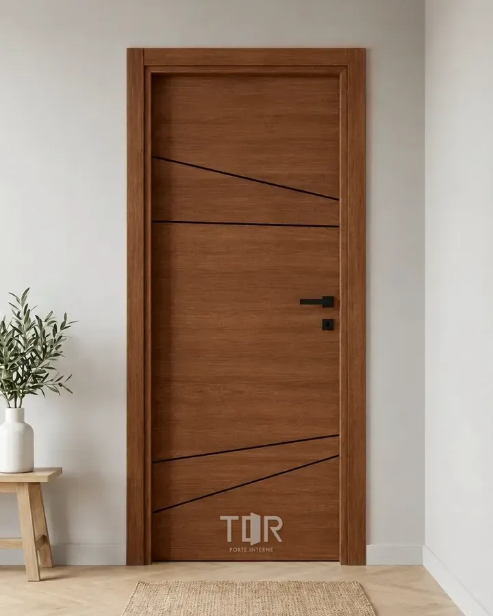 Porta interna laminata TOR-93 in Noce Naz